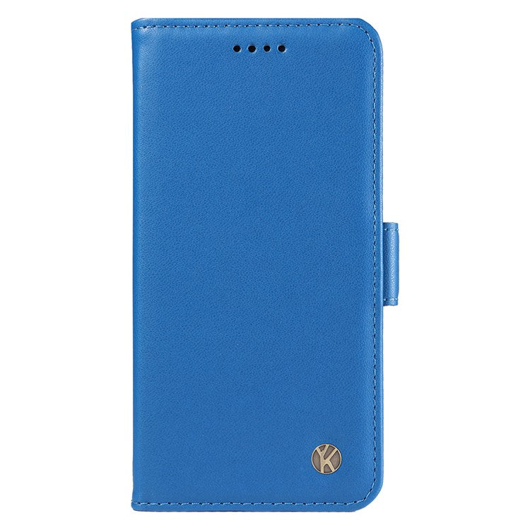 YIKATU YK-003 For Motorola Moto G45 5G / G34 5G Case Card Slots PU Leather Wallet Phone Cover - Sky Blue