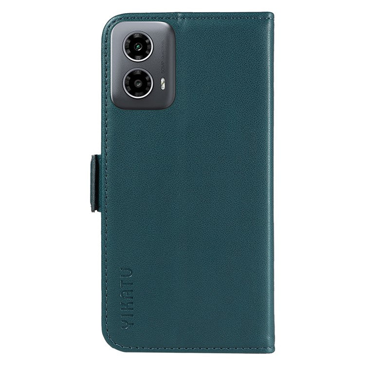 YIKATU YK-003 For Motorola Moto G45 5G / G34 5G Case Card Slots PU Leather Wallet Phone Cover - Green