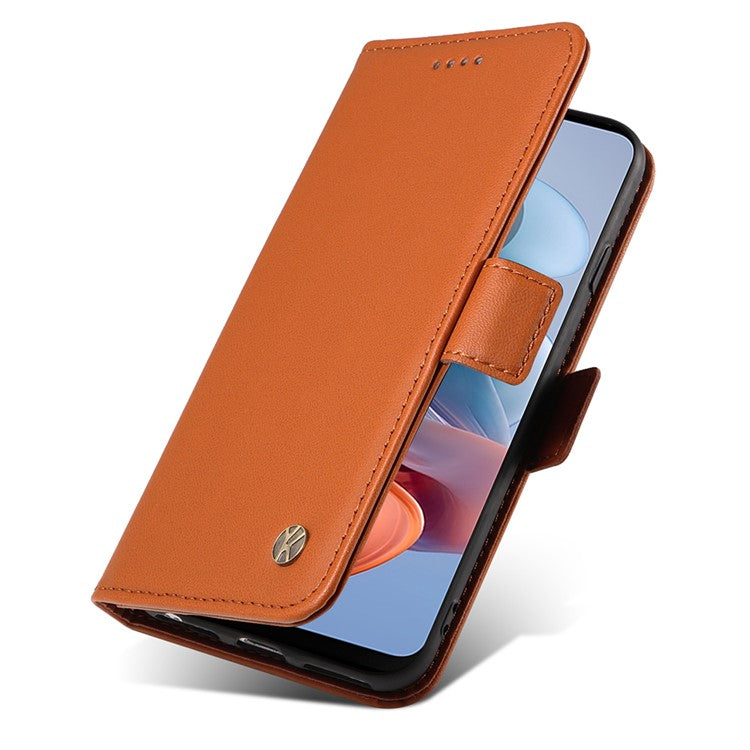 YIKATU YK-003 For Motorola Moto G45 5G / G34 5G Case Card Slots PU Leather Wallet Phone Cover - Brown
