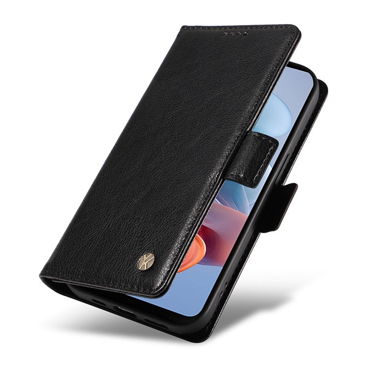 YIKATU YK-007 For Motorola Moto G45 5G / G34 5G Case PU Leather Wallet Protective Phone Cover - Black