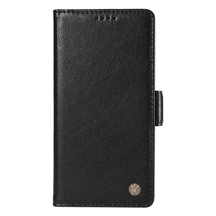 YIKATU YK-007 For Motorola Moto G45 5G / G34 5G Case PU Leather Wallet Protective Phone Cover - Black