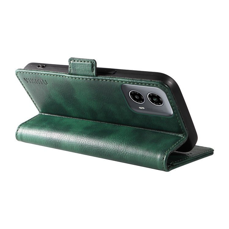 YIKATU YK-007 For Motorola Moto G45 5G / G34 5G Case PU Leather Wallet Protective Phone Cover - Green