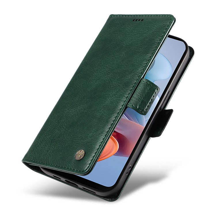 YIKATU YK-007 For Motorola Moto G45 5G / G34 5G Case PU Leather Wallet Protective Phone Cover - Green