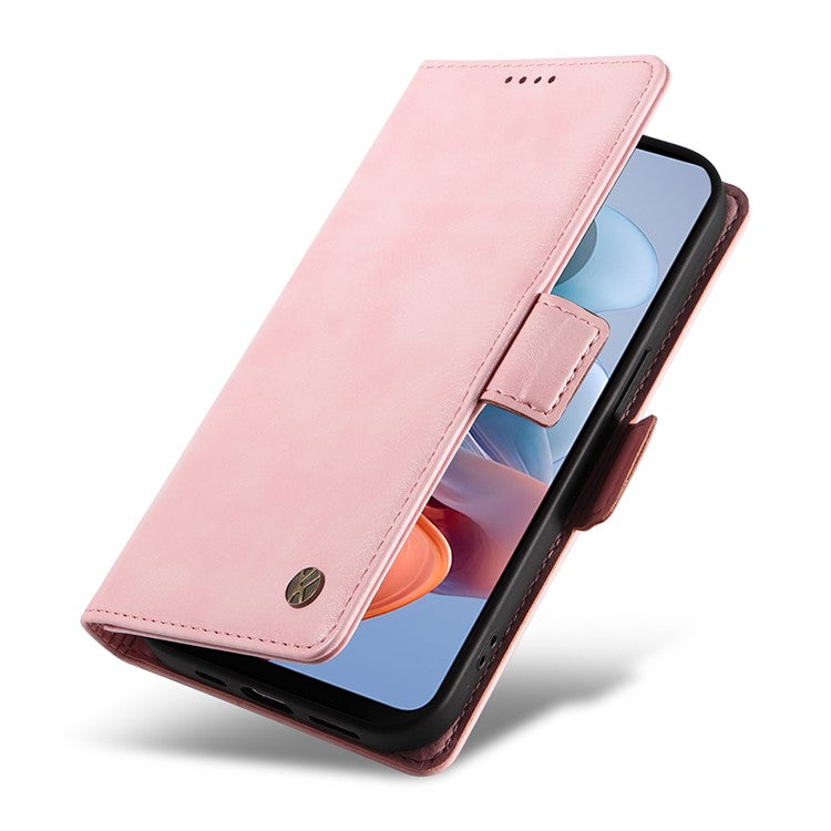 YIKATU YK-007 For Motorola Moto G45 5G / G34 5G Case PU Leather Wallet Protective Phone Cover - Pink