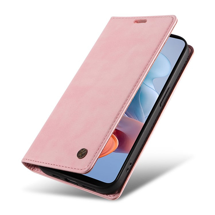 YIKATU YK-006 For Motorola Moto G34 5G Case Leather Phone Cover Litchi Texture Magnetic Closure - Pink