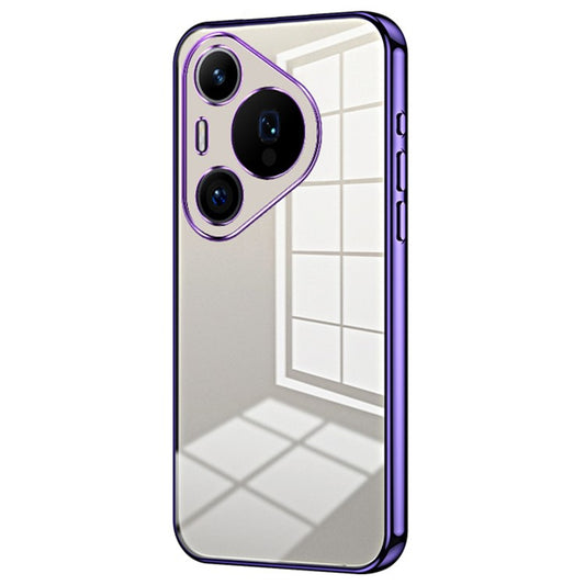For Huawei Pura 70 Pro / Pura 70 Pro+ Case Colorful Frame Electroplating TPU Phone Cover - Purple