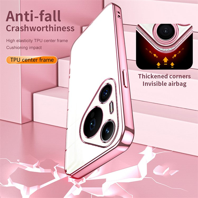 For Huawei Pura 70 Pro / Pura 70 Pro+ Case Colorful Frame Electroplating TPU Phone Cover - Purple