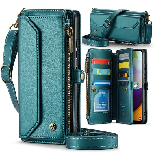 CASEME C36 Series For Samsung Galaxy A52 4G / A52 5G / A52s 5G Wallet Case Anti-Drop PU Leather Phone Cover - Green