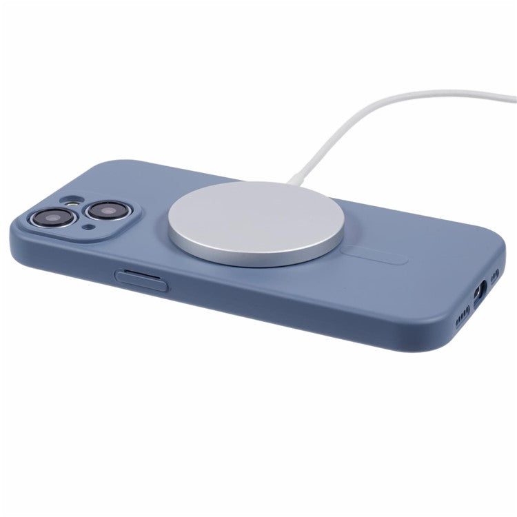 For iPhone 14 Plus Case Compatible with MagSafe Shockproof Soft TPU Phone Cases - Lavender Grey