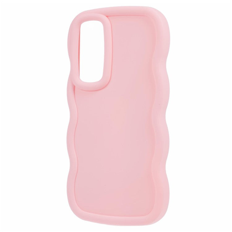 XL Series For Samsung Galaxy A15 4G / 5G Case Wave Frame Shockproof TPU Phone Cover - Pink