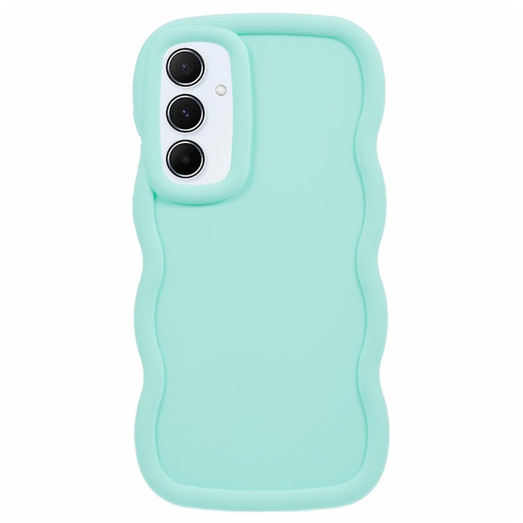 XL Series For Samsung Galaxy A15 4G / 5G Case Wave Frame Shockproof TPU Phone Cover - Light Green