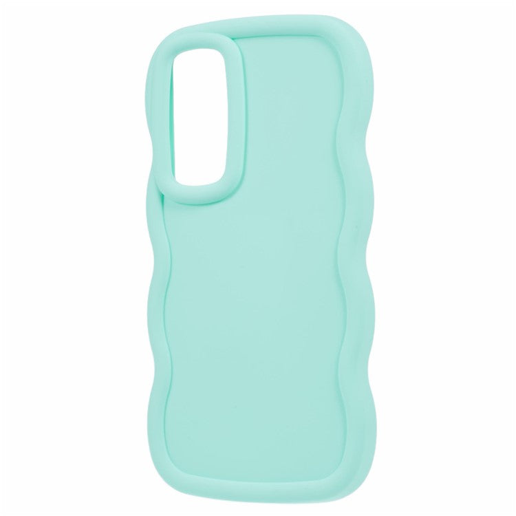 XL Series For Samsung Galaxy A15 4G / 5G Case Wave Frame Shockproof TPU Phone Cover - Light Green