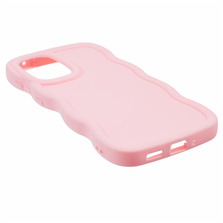 XL Series For Samsung Galaxy A13 4G Case Solid Color Mobile Phone TPU Cover Wavy Edge - Pink
