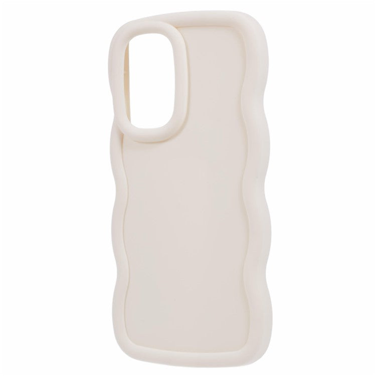 XL Series For Samsung Galaxy A23 4G / A23 5G (Global Version) Case Wavy Edge Soft TPU Phone Cover - White