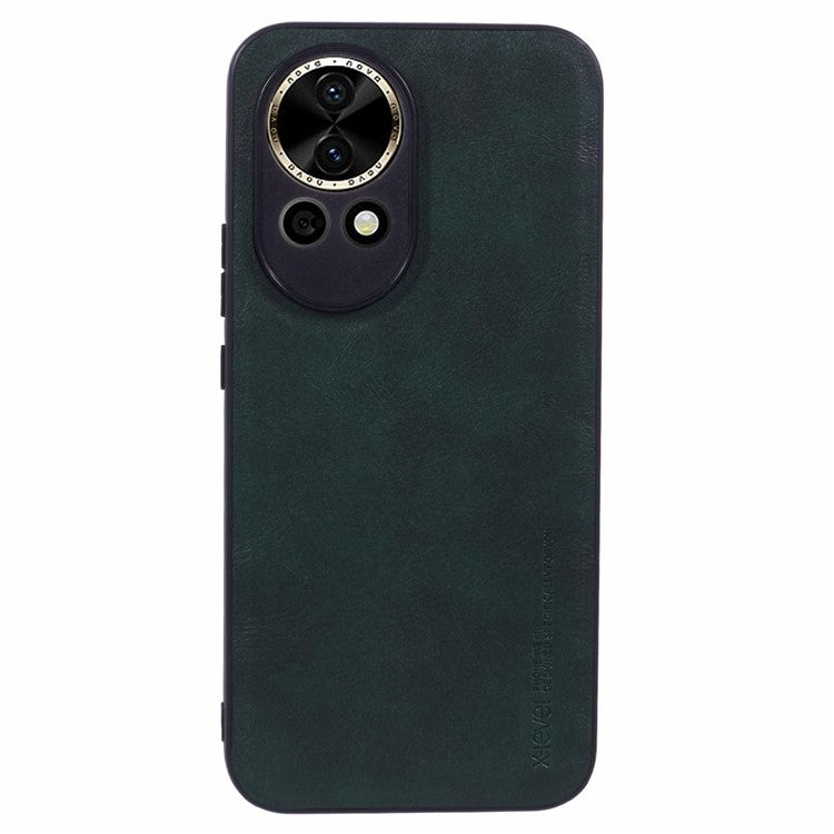 X-LEVEL Bojue-3 Series For Huawei nova 12 5G Case Anti-Scratch PU Leather + PC + TPU Phone Cover - Midnight Green