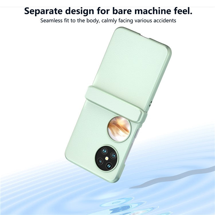 For Huawei Pocket 2 Hinge Protection Case Leather + PC Shockproof Phone Cover - Light Green