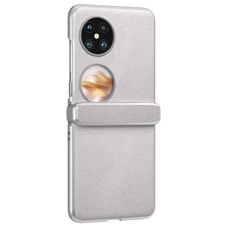 For Huawei Pocket 2 Hinge Protection Case Leather + PC Shockproof Phone Cover - Silver