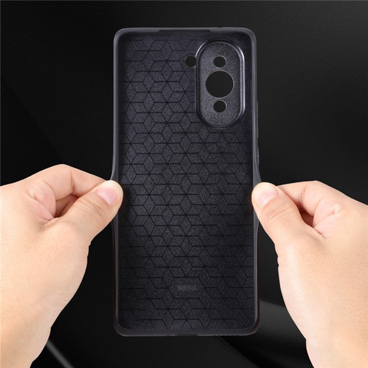 AZNS Cell Phone Case for Huawei nova 10 4G, PU Leather Coated TPU Stylish Pattern Imprinted Phone Cover - Black