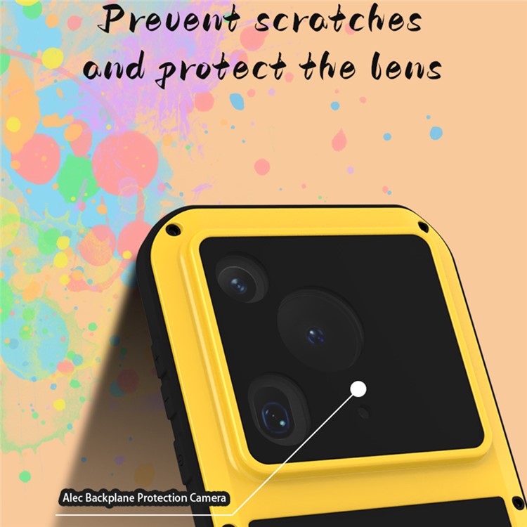 LOVE MEI For Huawei Pura 70 Ultra Case Metal+Silicone Anti-Drop Phone Cover - Black