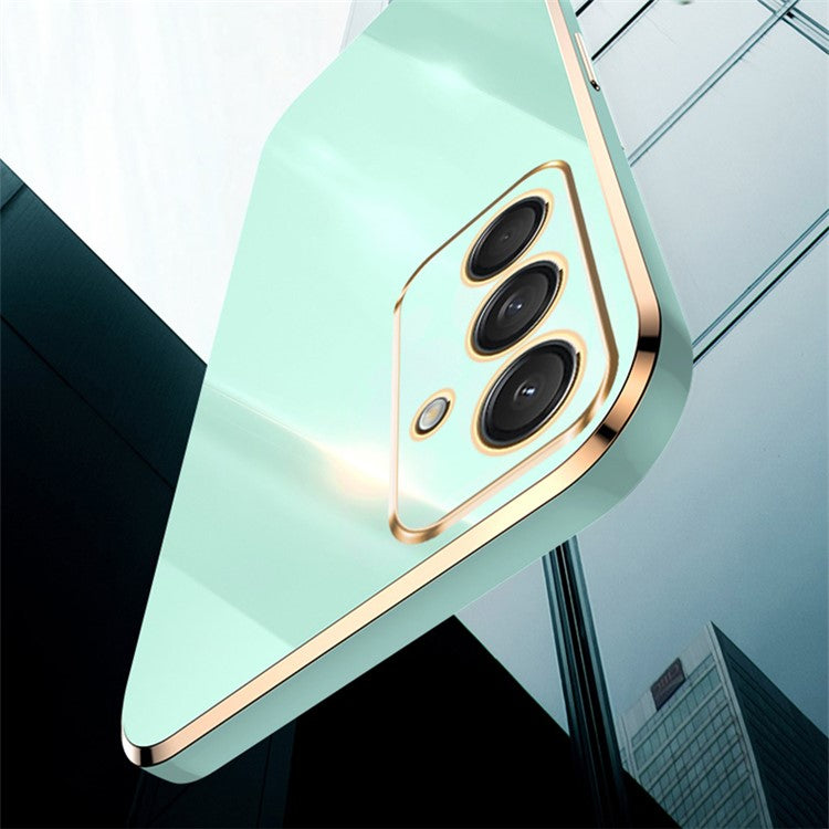 XINLI For Samsung Galaxy M55 5G / C55 5G / F55 5G Case TPU Phone Cover Electroplating Frame - White