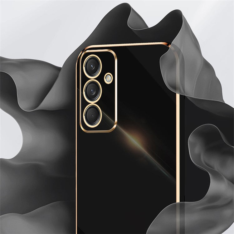 XINLI For Samsung Galaxy M55 5G / C55 5G / F55 5G Case TPU Phone Cover Electroplating Frame - White