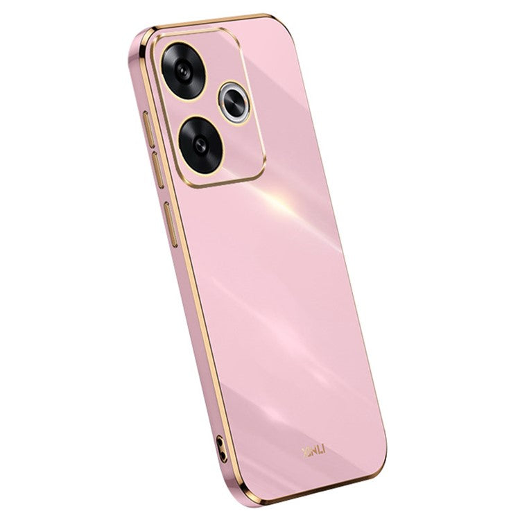 XINLI For Xiaomi Redmi Turbo 3 5G / Poco F6 5G Case TPU Phone Cover Electroplating Edge - Purple