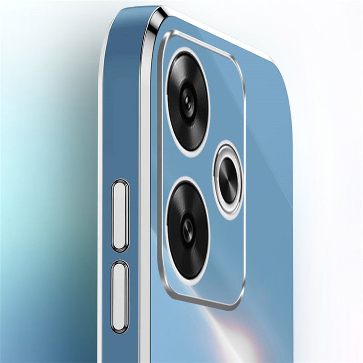 XINLI For Xiaomi Redmi Turbo 3 5G / Poco F6 5G Case TPU Phone Cover Electroplating Edge - Purple