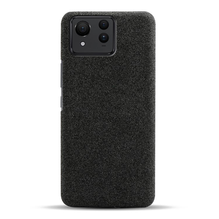 For Asus Zenfone 11 Ultra 5G Case Cloth Texture Hard PC Phone Cover - Black