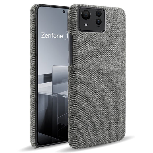 For Asus Zenfone 11 Ultra 5G Case Cloth Texture Hard PC Phone Cover - Grey