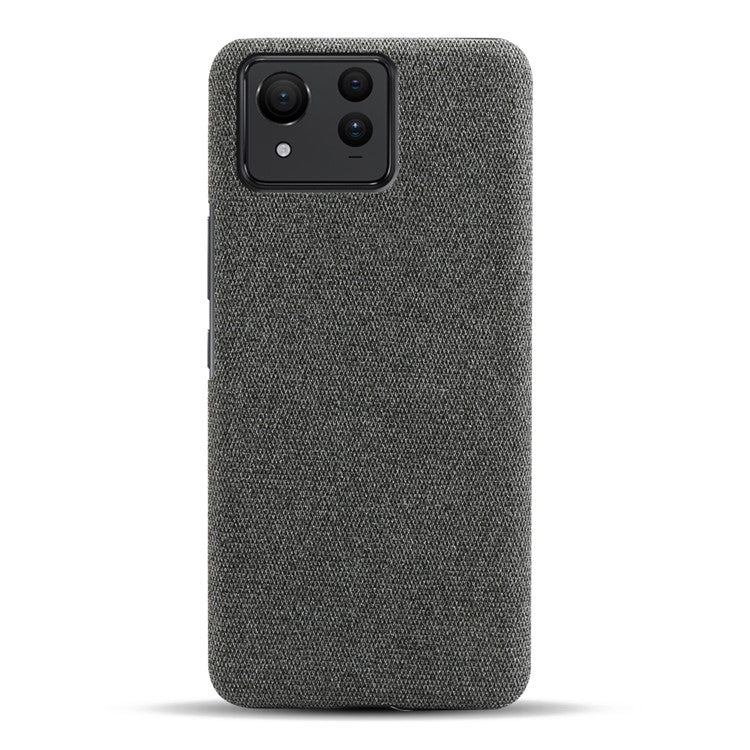 For Asus Zenfone 11 Ultra 5G Case Cloth Texture Hard PC Phone Cover - Grey