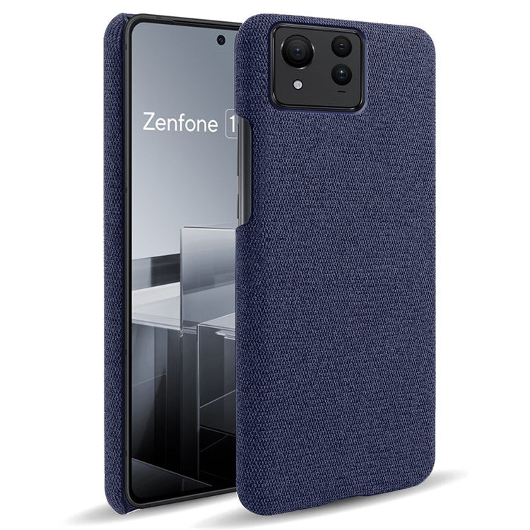 For Asus Zenfone 11 Ultra 5G Case Cloth Texture Hard PC Phone Cover - Blue