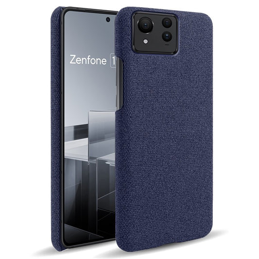 For Asus Zenfone 11 Ultra 5G Case Cloth Texture Hard PC Phone Cover - Blue