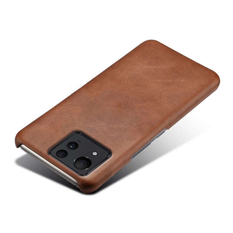 For Asus Zenfone 11 Ultra 5G Cases Calf Texture Leather + PC Back Phone Cover - Brown