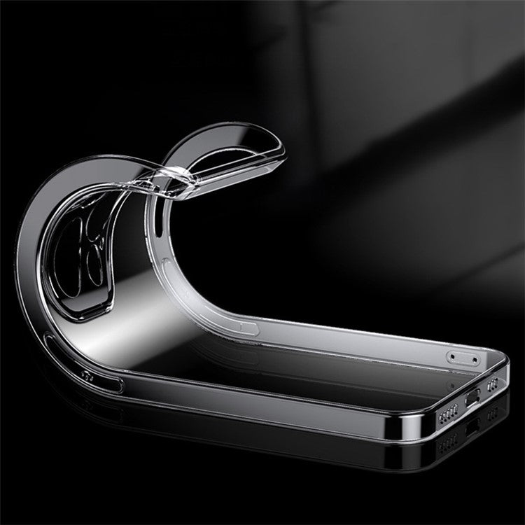 Bi-color Design Phone Case for iPhone 14 Pro 6.1 inch, Clear Soft TPU Mobile Phone Cover Anti-scratch Shell
