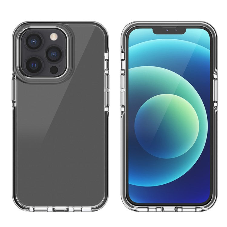 Bi-color Design Phone Case for iPhone 14 Pro 6.1 inch, Clear Soft TPU Mobile Phone Cover Anti-scratch Shell