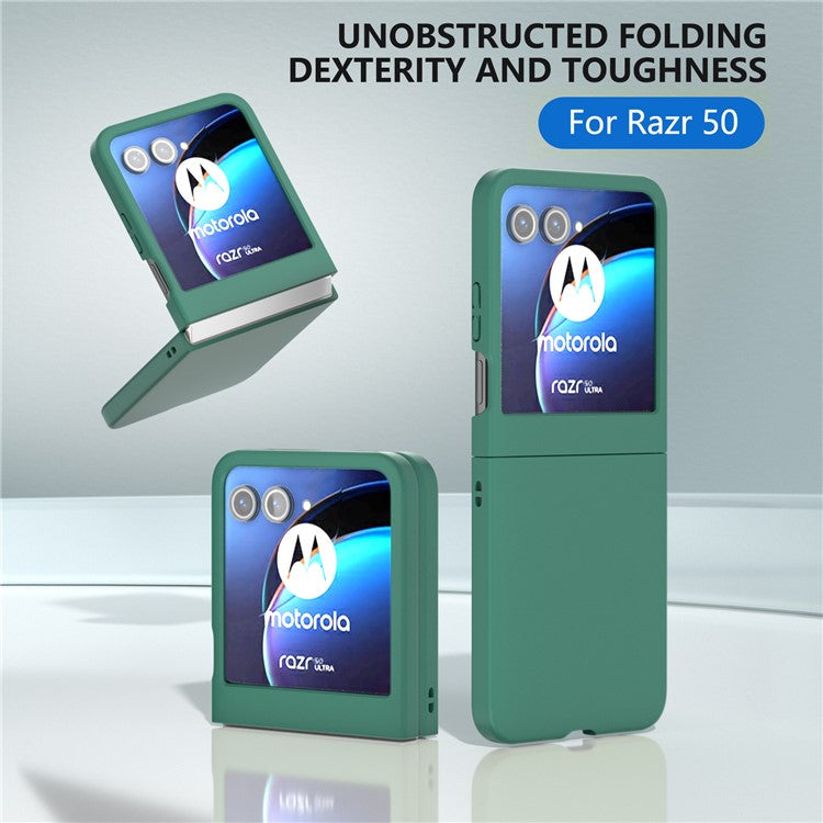 For Motorola Razr 60 / Razr 50 5G Case Skin Feeling Slim Hard PC Phone Cover - Dark Green