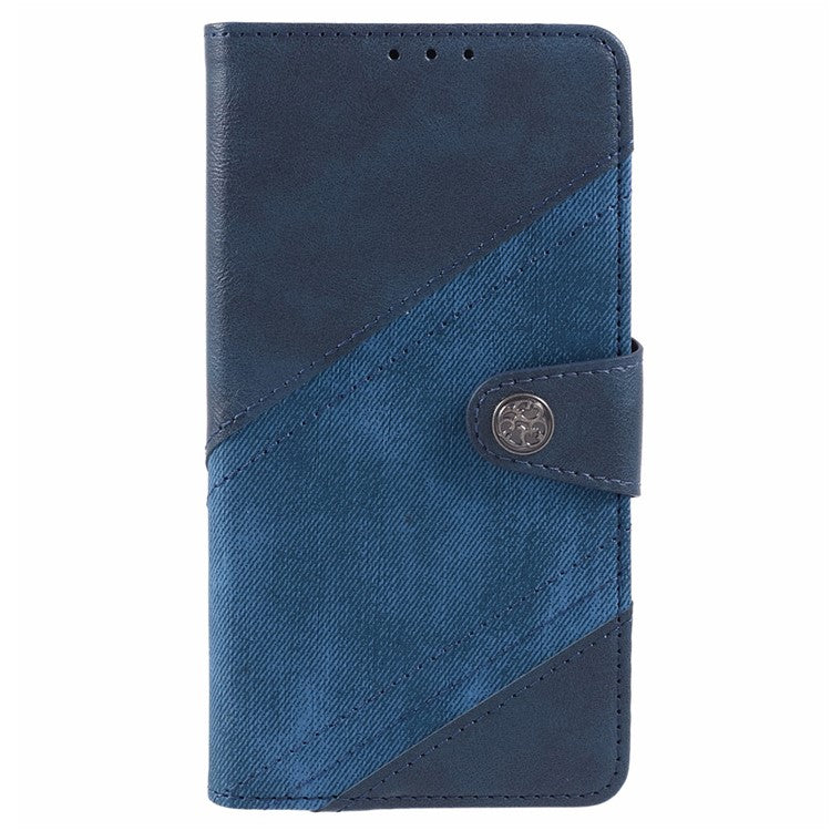 For Huawei Pura 70 Pro / Pura 70 Pro+ Case Flip Shockproof Leather Phone Cover Texture Splicing - Dark Blue