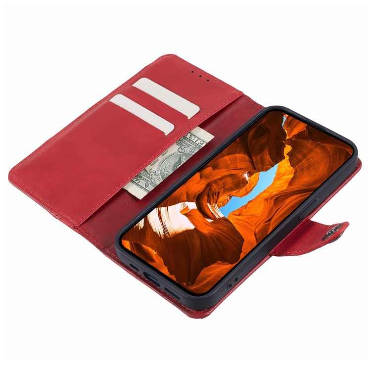 For Huawei Pura 70 Pro / Pura 70 Pro+ Case Flip Shockproof Leather Phone Cover Texture Splicing - Red