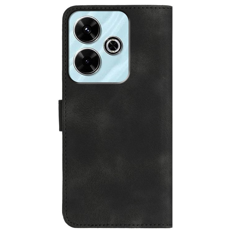YX0030 For Xiaomi Redmi 13 5G / 13 4G Case Smile Imprinted Wallet PU Leather Flip Cover - Black