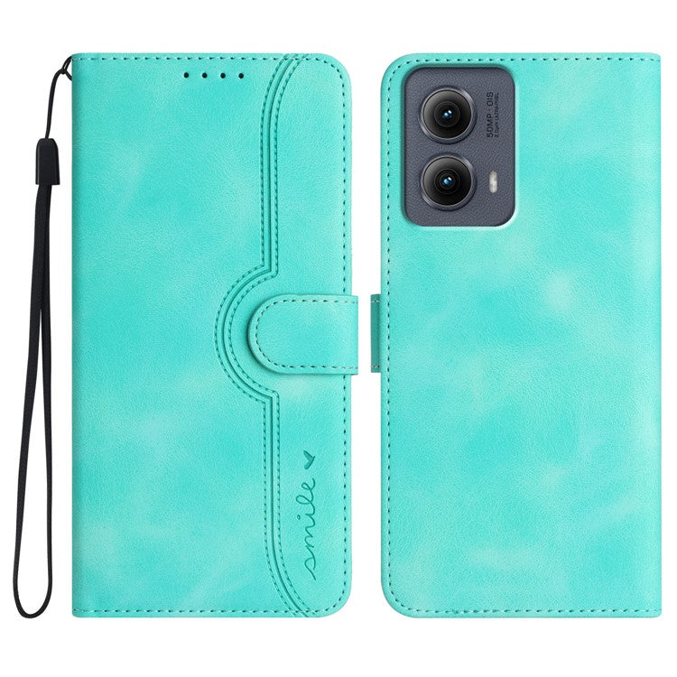YX0030 For Motorola Edge (2024) 5G Case Card Slots Wallet Leather Phone Cover - Baby Blue