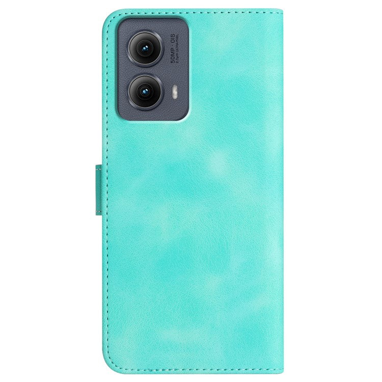 YX0030 For Motorola Edge (2024) 5G Case Card Slots Wallet Leather Phone Cover - Baby Blue