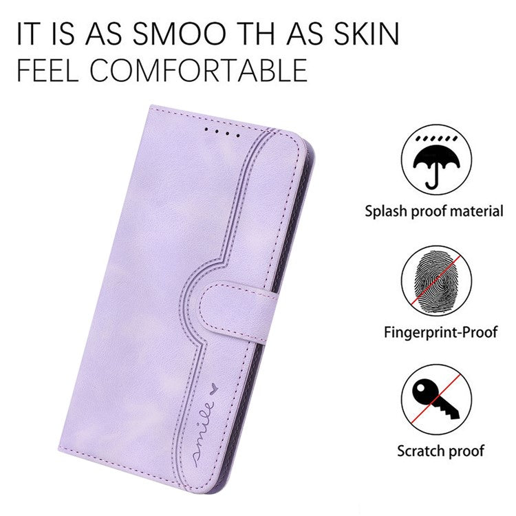 YX0030 For Motorola Edge (2024) 5G Case Card Slots Wallet Leather Phone Cover - Light Purple
