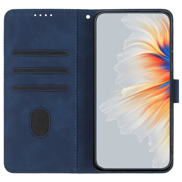 YX0030 For Motorola Edge (2024) 5G Case Card Slots Wallet Leather Phone Cover - Sapphire
