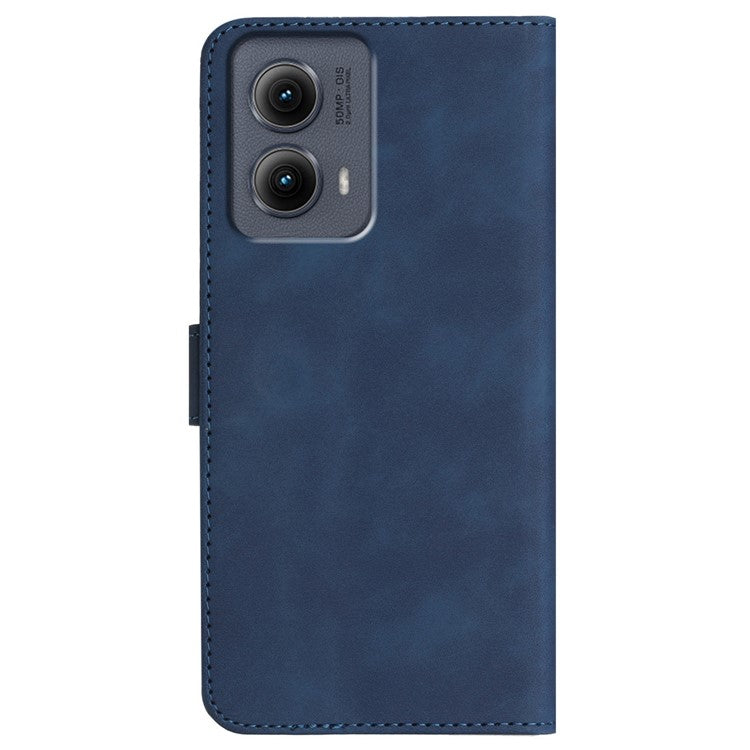YX0030 For Motorola Edge (2024) 5G Case Card Slots Wallet Leather Phone Cover - Sapphire
