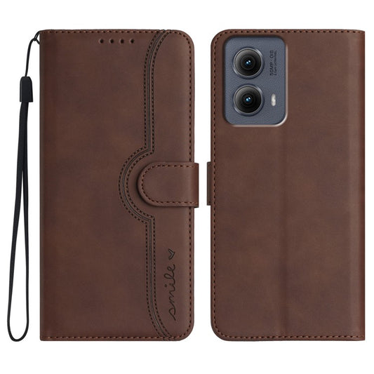 YX0030 For Motorola Edge (2024) 5G Case Card Slots Wallet Leather Phone Cover - Coffee