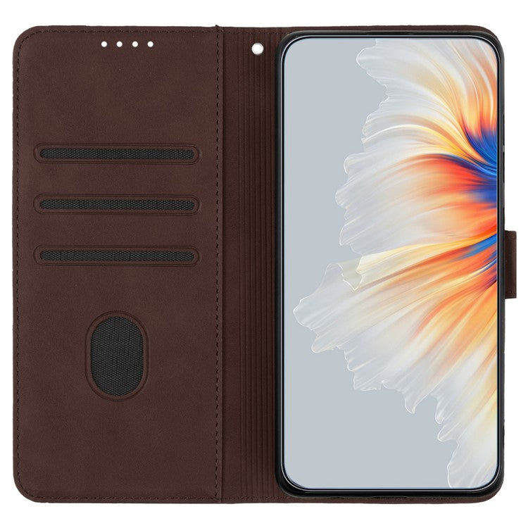 YX0030 For Motorola Edge (2024) 5G Case Card Slots Wallet Leather Phone Cover - Coffee