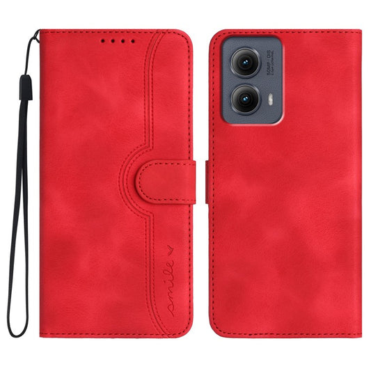 YX0030 For Motorola Edge (2024) 5G Case Card Slots Wallet Leather Phone Cover - Red
