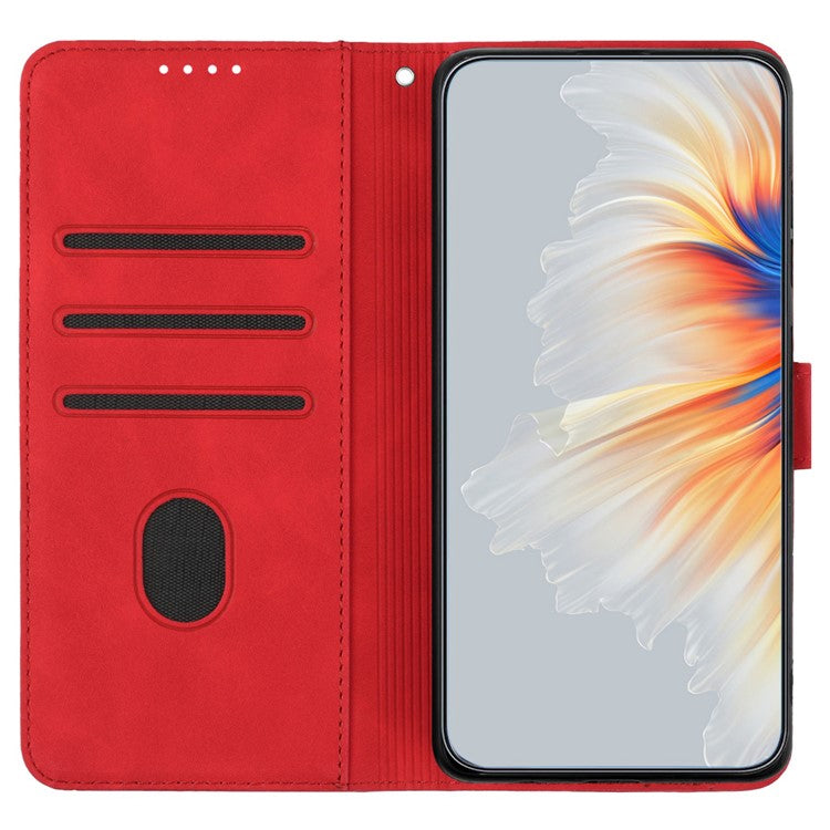 YX0030 For Motorola Edge (2024) 5G Case Card Slots Wallet Leather Phone Cover - Red