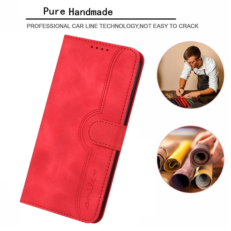 YX0030 For Motorola Edge (2024) 5G Case Card Slots Wallet Leather Phone Cover - Red
