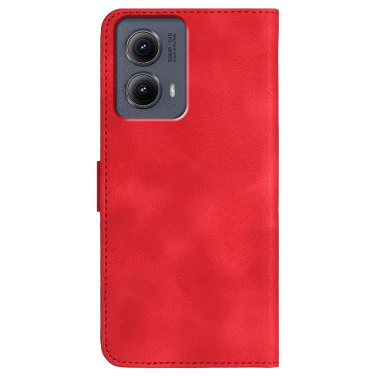 YX0030 For Motorola Edge (2024) 5G Case Card Slots Wallet Leather Phone Cover - Red